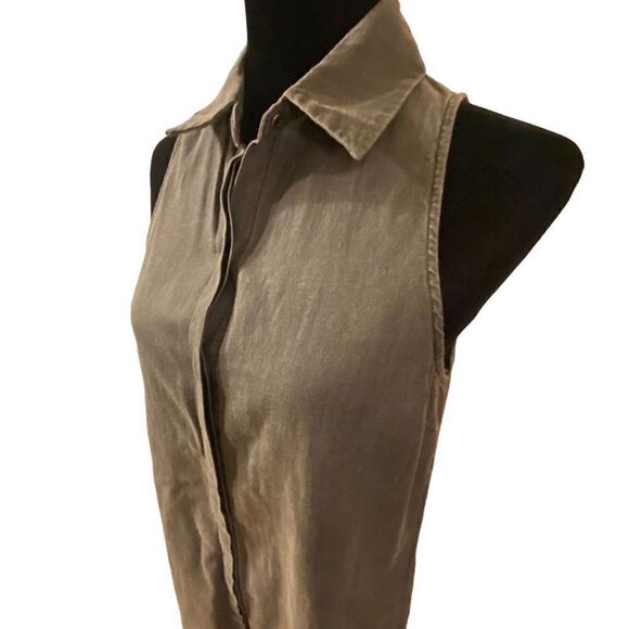 Forever 21 Sleeveless Collared Dark Gray Sheath Dress Size Small - Picture 5 of 10